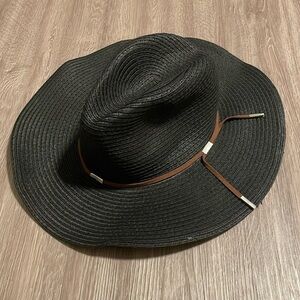 DPC Women’s Fedora Hat One Size Black Braid Texture Western Coastal Cowgirl